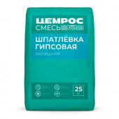 Шпатлёвка гипсовая финишная белая ЦЕМРОС, 25 кг