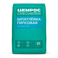 Шпатлёвка гипсовая финишная белая ЦЕМРОС, 25 кг