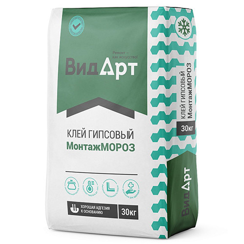 Клей гипсовый ВидАрт Монтаж Зимний, 30 кг
